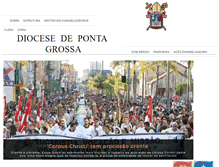 Tablet Screenshot of diocesepontagrossa.com.br